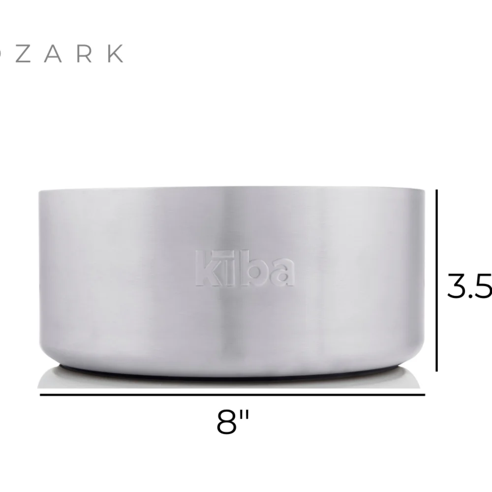 Kiba Ozark Stainless Steel Slow Feeder Dog Bowl 8